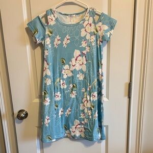 Floral Blue Kids Dress